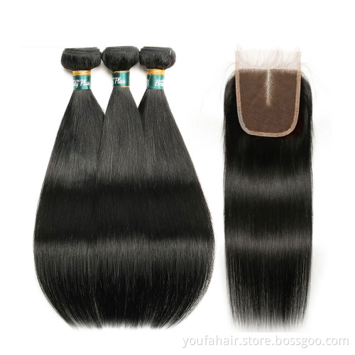 Grade 10A Raw Virgin Human Straight Hair Weave Cuticle Aligned Wholesale Virgin Brazilian Human Hair Bundles Extension Vendor